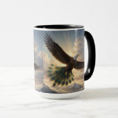 Über Grenzen hinausfliegen Tasse (VorderseiteRechts)