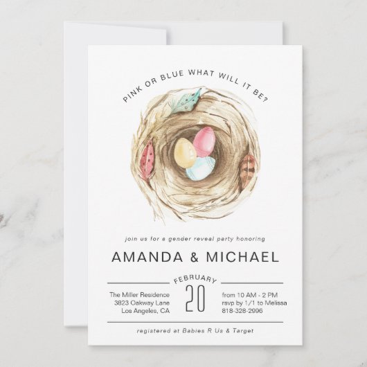 Über Hatch | Easter Gender Reveal Baby Shower (Vorderseite)