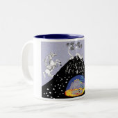 über Hügel und unter Hügel Zweifarbige Tasse (Vorderseite Links)