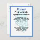 Über Illinois Postkarte (Vorne/Hinten)