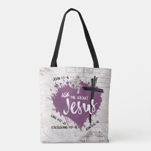 Über JESUS Christlich Scripture Gospel Graffiti Tasche (Rückseite)