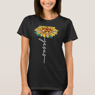 Über Jesus Christus Sonnenblume Christliche Religi T-Shirt