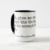 Über Kaffee und Wein Tasse (Vorderseite Links)