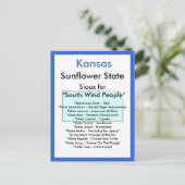 Über Kansas Postkarte (Stehend Vorderseite)