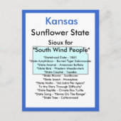 Über Kansas Postkarte (Vorderseite)