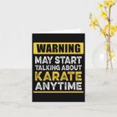 Über Karate reden immer Funny Karateka Karte (Gelbe Blume)