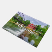 Über Krieg Adler Creek Wasserfall Doormat Fußmatte (Schrägansicht)