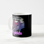 Über Kryptiden sprechen lustig Bigfoot Mothman Kaffeetasse (Vorderseite Links)