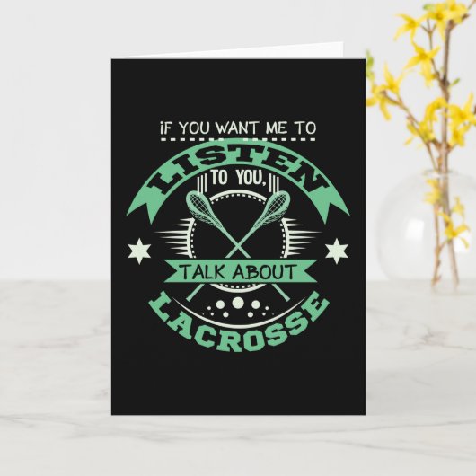 Über Lacrosse reden Karte (Gelbe Blume)