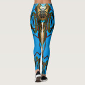 Über lebendiges Skarabäus-Käfer-Design Leggings (Rückseite)
