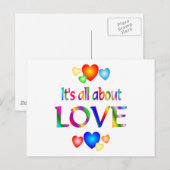 Über Liebe Postkarte (Vorne/Hinten)