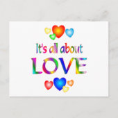 Über Liebe Postkarte (Vorderseite)