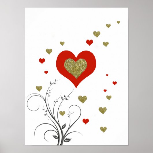 über Liebe und Herz Poster (Vorne)