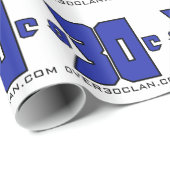 Über Logo des Clan-30 (Playstation Blau) Geschenkpapier (Rolleneckpunkt)