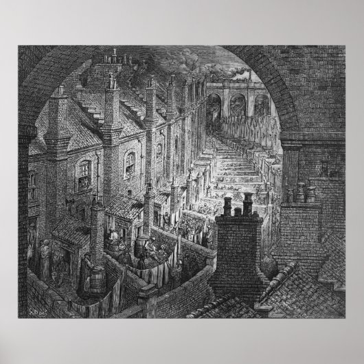 Über London - per Bahn Poster (Vorne)