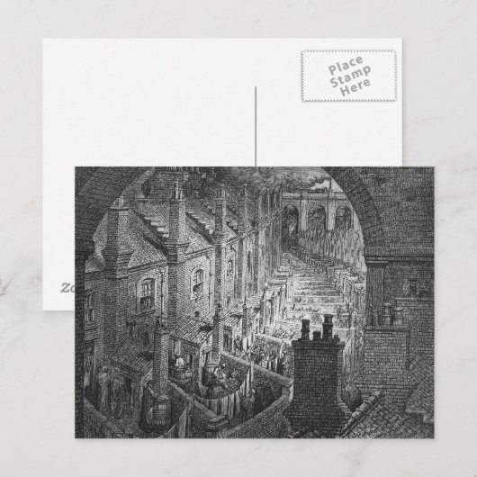 Über London - per Bahn Postkarte (Vorne/Hinten)