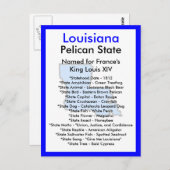 Über Louisiana Postkarte (Vorne/Hinten)