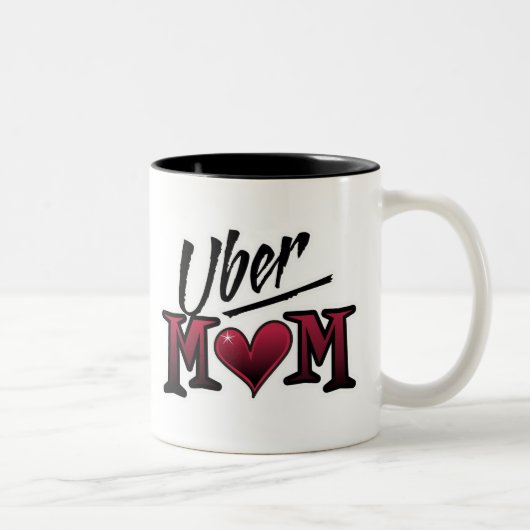 Uber Mama-Rot Zweifarbige Tasse (Rechts)