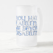 Über Mattglas Bierglas (VorderseiteRechts)