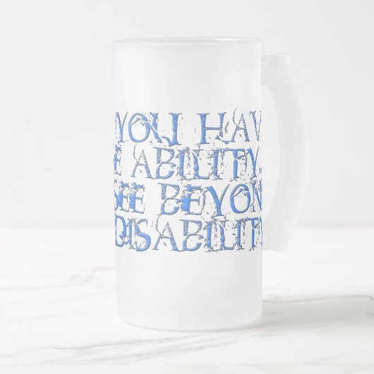 Über Mattglas Bierglas (VorderseiteRechts)