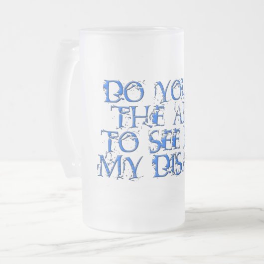 Über Mattglas Bierglas (Vorderseite Links)