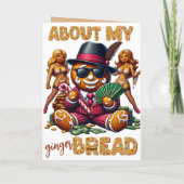 Über mein Gingerbrot Funny Urban Weihnachten Ankündigung (Rückseite)