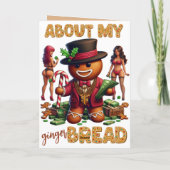 Über mein Gingerbrot Funny Urban Weihnachten Ankündigung (Rückseite)