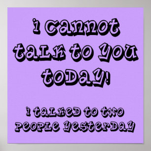 Über mein Introvertierte Limit Funny Poster Sign