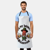 Über mein Wurst Verhalten Oktoberfest Funny Schürze (Getragen)