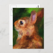 Über meine Schulterhasen-Postkarte Postkarte (Vorne/Hinten)