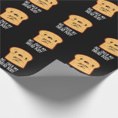 Über meinem Brot Körper Funny Food Puff Dark BG Geschenkpapier (Ecke)