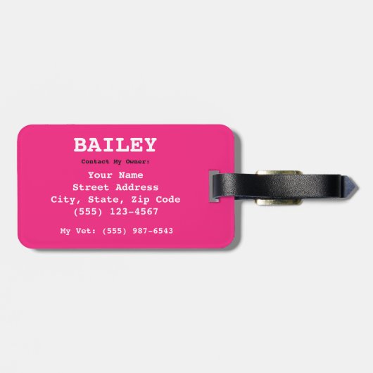 [Über meinen Hund] Blinde Katzenkiste Gepäckanhänger (Rückseite horizontal)