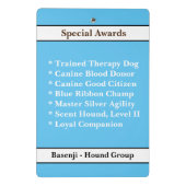 [Über meinen Hund] Schauprozess-HundeBrag Mini Klemmbrett (Rückseite)