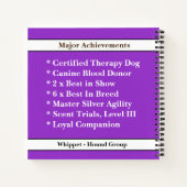 [Über meinen Hund] Vet-Platten, Journal & Brag Boo Notizblock (Rückseite)