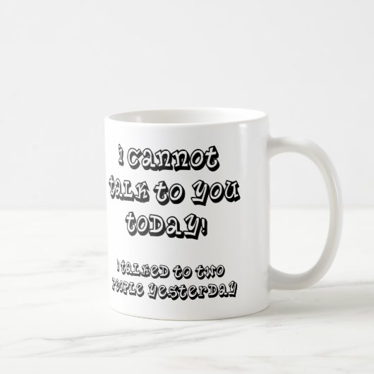 Über meinen Introvertierten Limit Funny Mug oder T Kaffeetasse (Rechts)