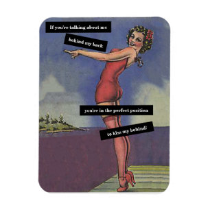 Über mich hinter meinem Rücken zu reden Vintage Wi Magnet