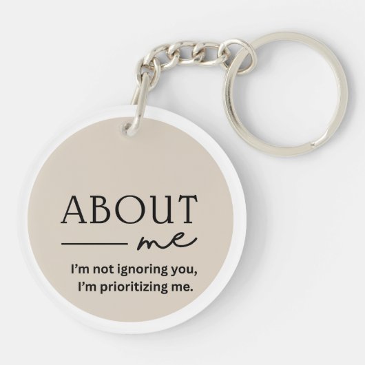 Über mich schlüsselanhänger (Rückseite)