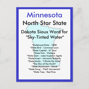 Über Minnesota Postkarte