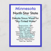 Über Minnesota Postkarte (Vorderseite)