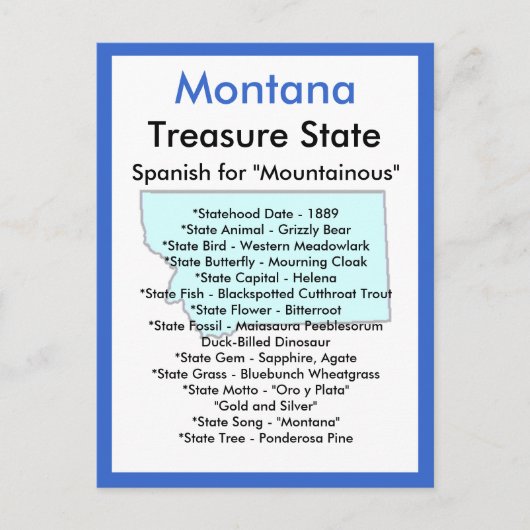 Über Montana Postkarte (Vorderseite)