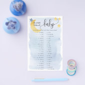 Über Moon Animal Matching Paper Game Card Blue Flyer (Einzeln)