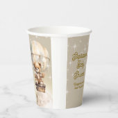 Über Moon Teddy Bear Gender Neutral Baby Dusche Pappbecher (Rechts)