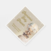 Über Moon Teddy Bear Gender Neutral Baby Dusche Serviette (Ecke)