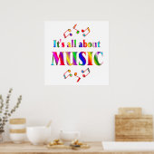 Über Musik Poster (Küche)