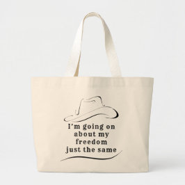 Über My Freedom Jumbo-Tasche Jumbo Stoffbeutel