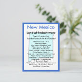 Über New Mexico Postkarte (Stehend Vorderseite)