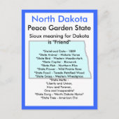 Über North Dakota Postkarte (Vorderseite)