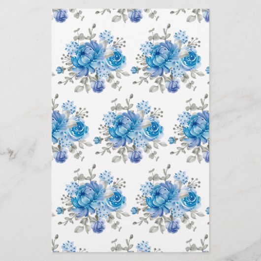 Über oder unter Blue Blume Paares Duschspielkarte Flyer (Hinten)