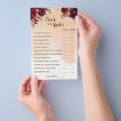 Über oder unter Burgund Paaren Duschkarte Flyer (Handgriff)