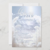 ÜBER ODER UNTER Cloud Nine 9 Brautparty GAME Einladung (Vorderseite)